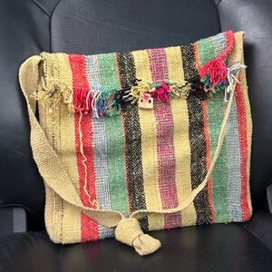 Colorful Striped Shoulder Bag